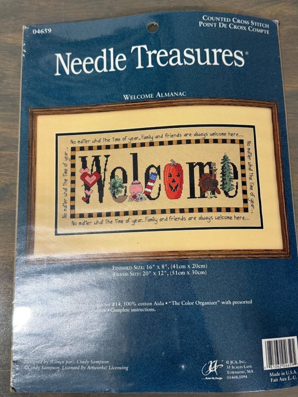 Vintage Needle Treasures Welcome Cross Stitch Kit Sealed Holidays Halloween Chri